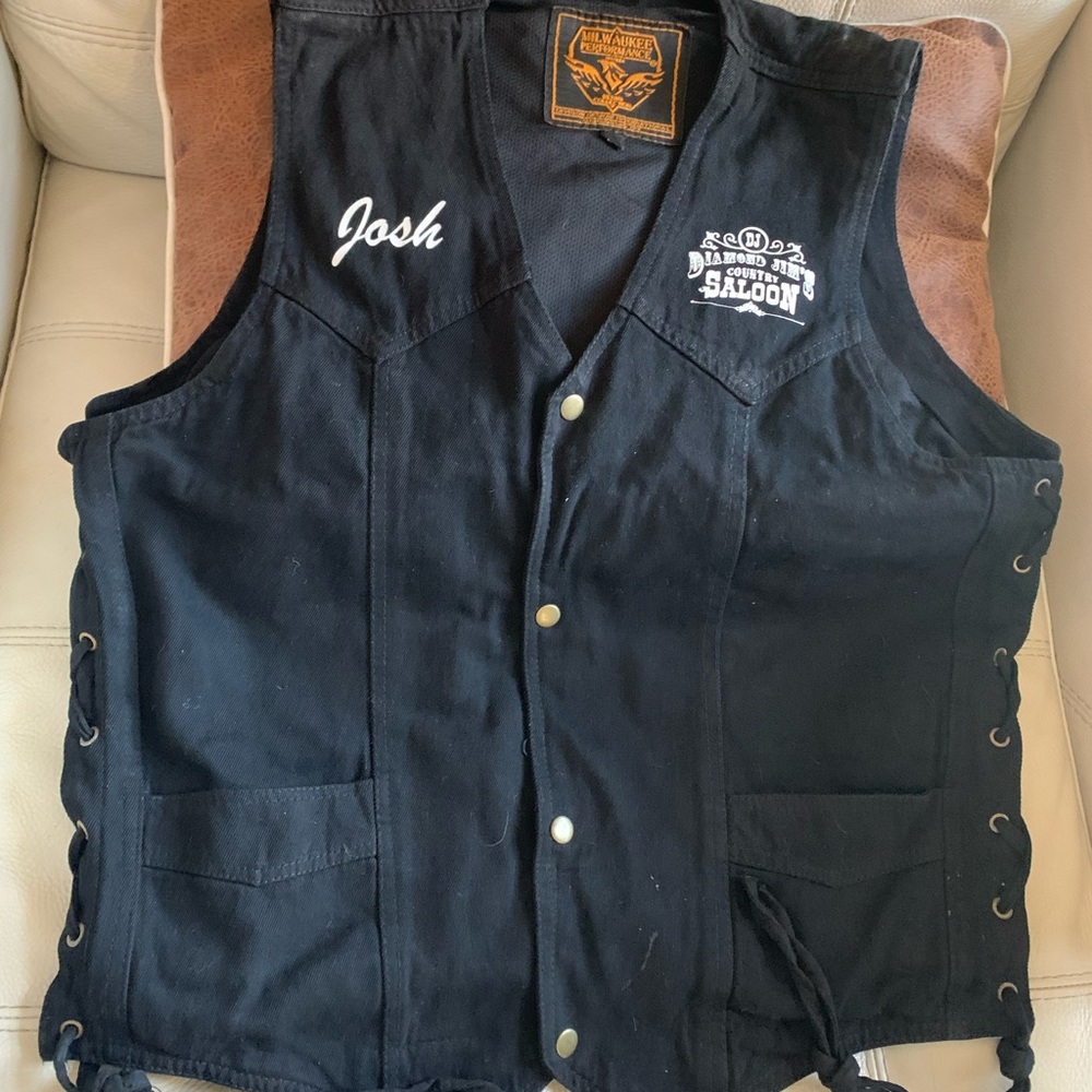 Men's Motorcycle BLK and white printed
